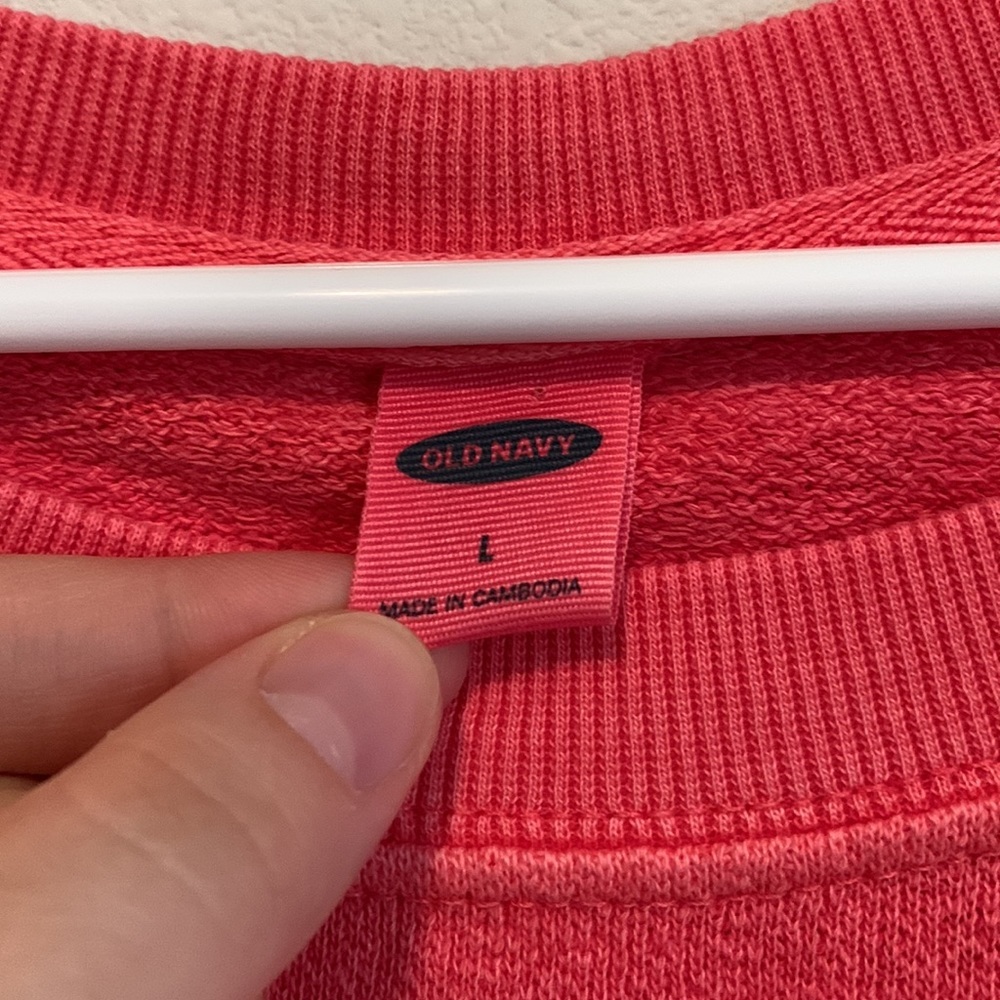 New!! Old Navy Red Cotton Sweater Top Size Large - Picture 3 of 7